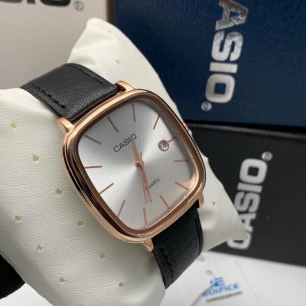 Casio Polished Leather Watch