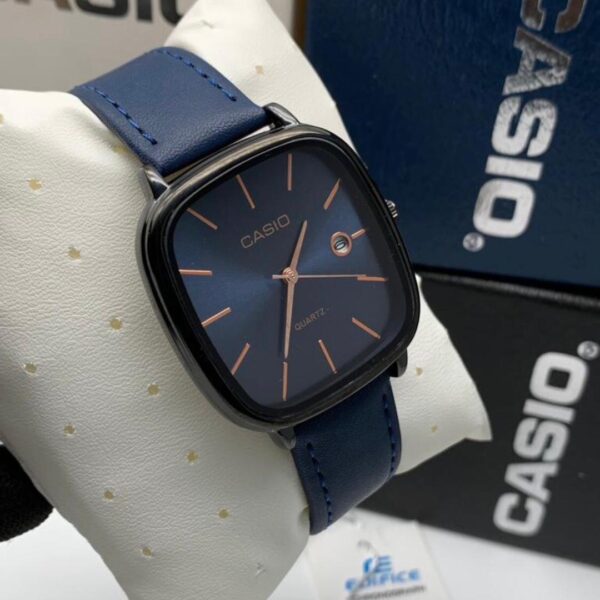 Casio Polished Leather Watch