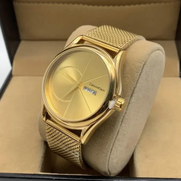 CK Mesh Bracelet Watch Gold