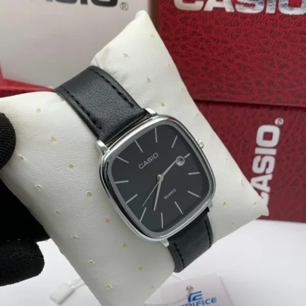 Casio Polished Leather Watch